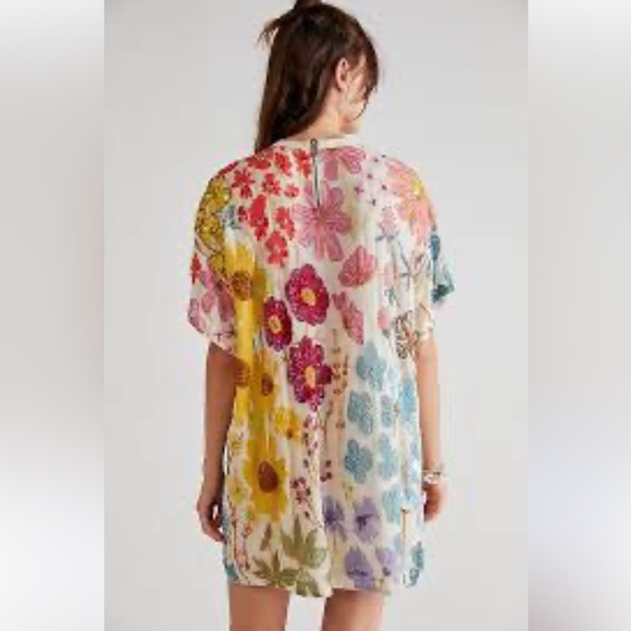 Free People Jewel Multicolor Sequin Floral Mini Dress - Picture 2 of 5